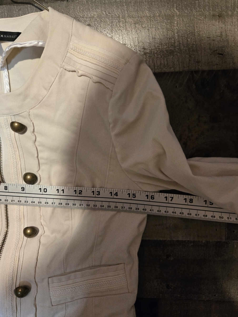 white house black market nautical bohemian style jacket - Picture 3 of 9